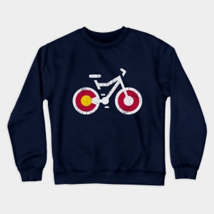 Colorado Flag Mountain Bike Crewneck Sweatshirt